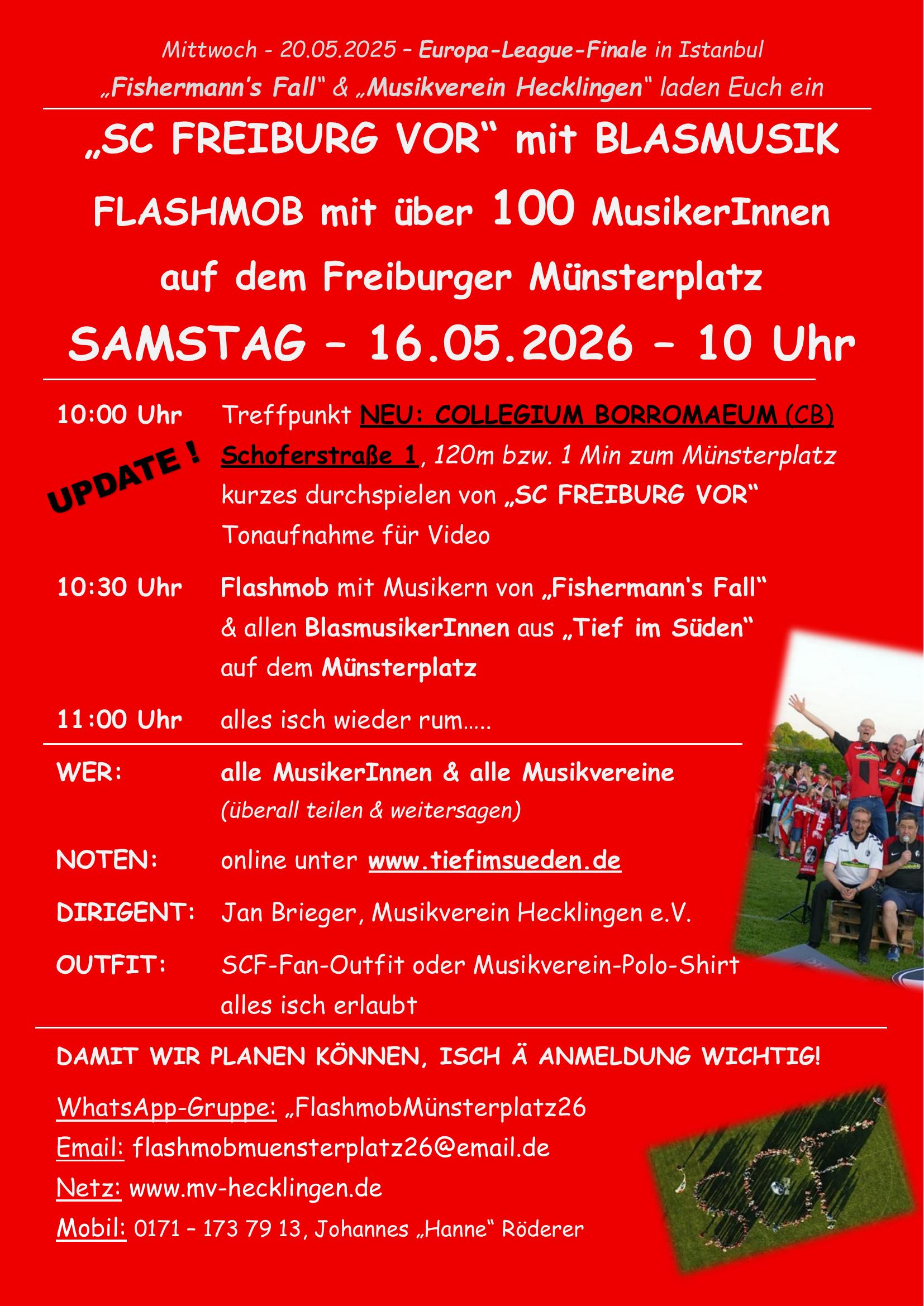 Flashmob Münsterplatz Freiburg – SC Freiburg vor – Samstag 16.05.2026